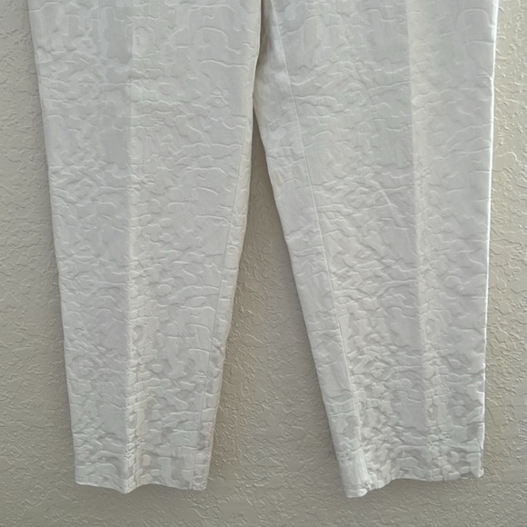 SoCa St. John Bright White Textured Straight
Leg Pants. - Picture 4 of 13